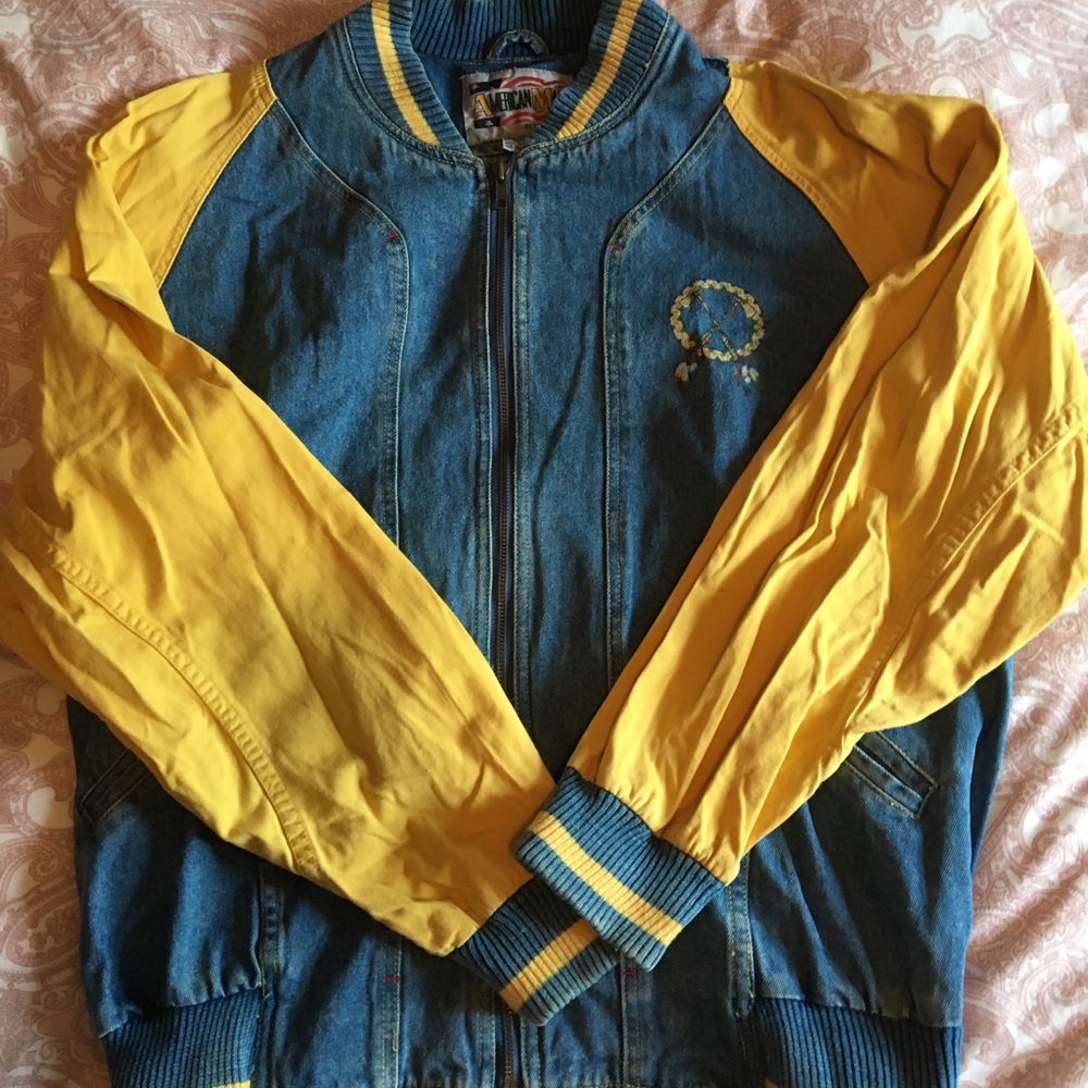 American Male Denim Varsity Jacket